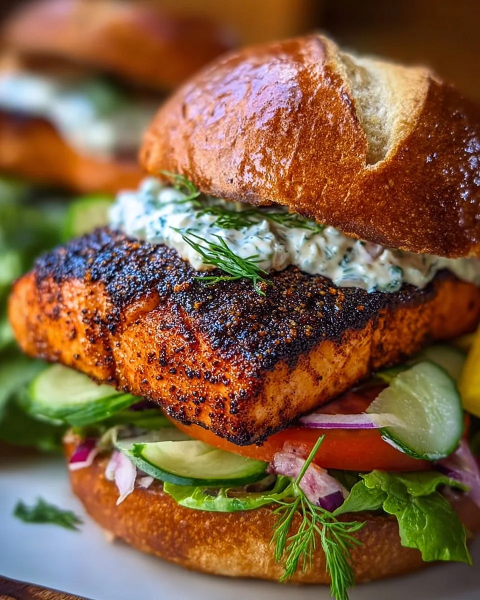 Blackened Salmon Sandwich