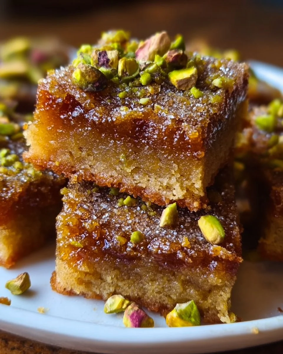 Brown Butter Honey Pistachio Bars