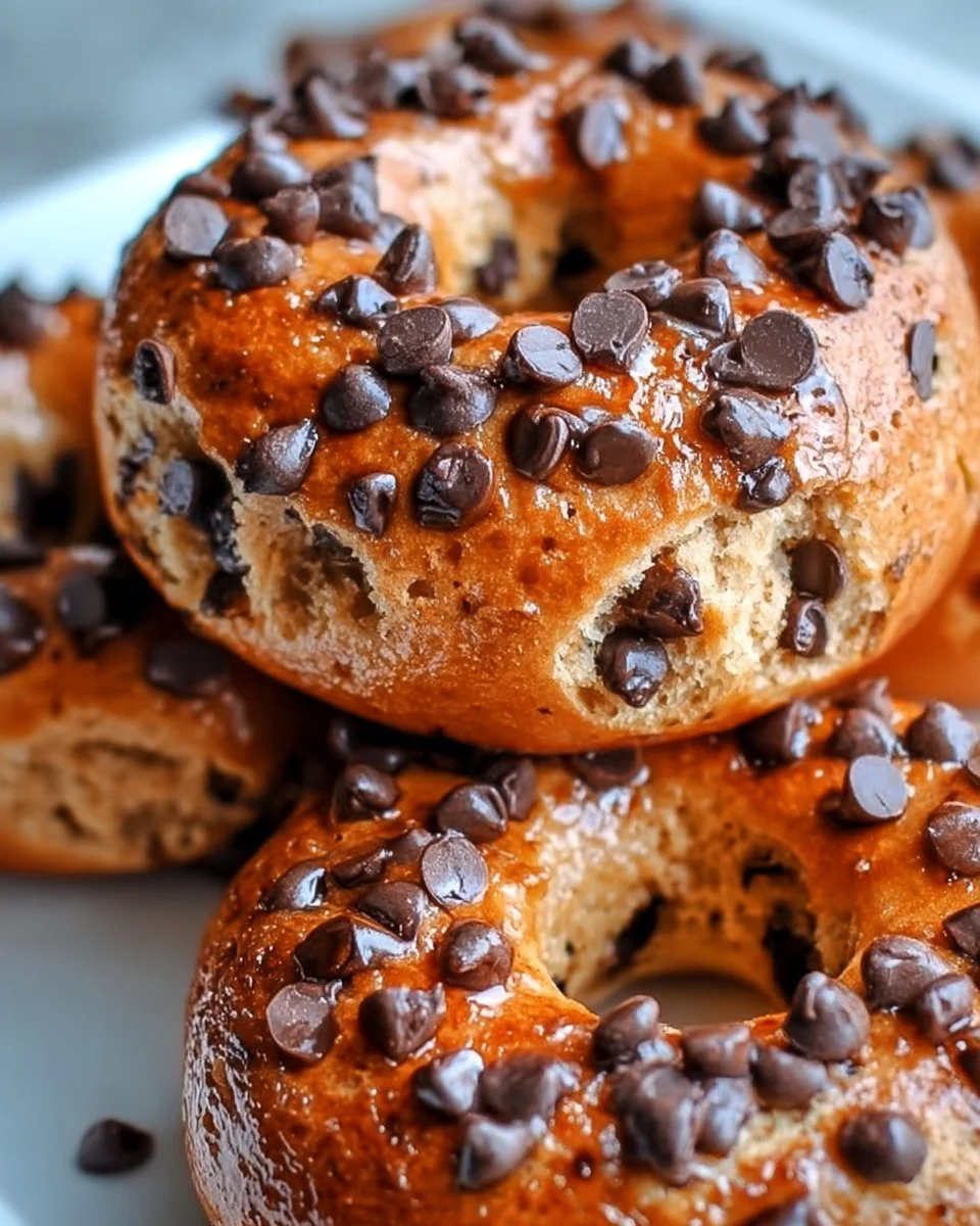 Chocolate Chip Protein Bagels