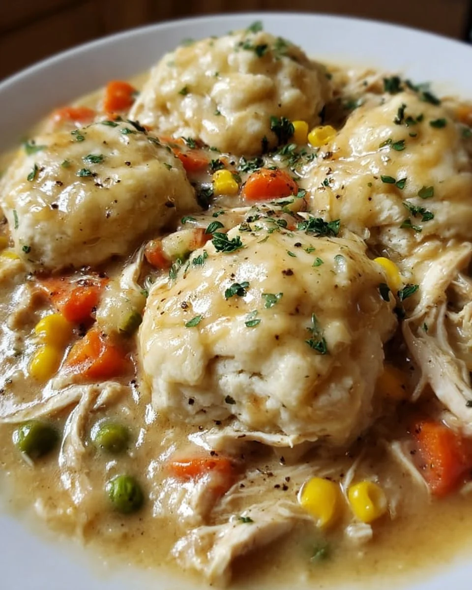 Dump and Go Crockpot Chicken and Dumplings