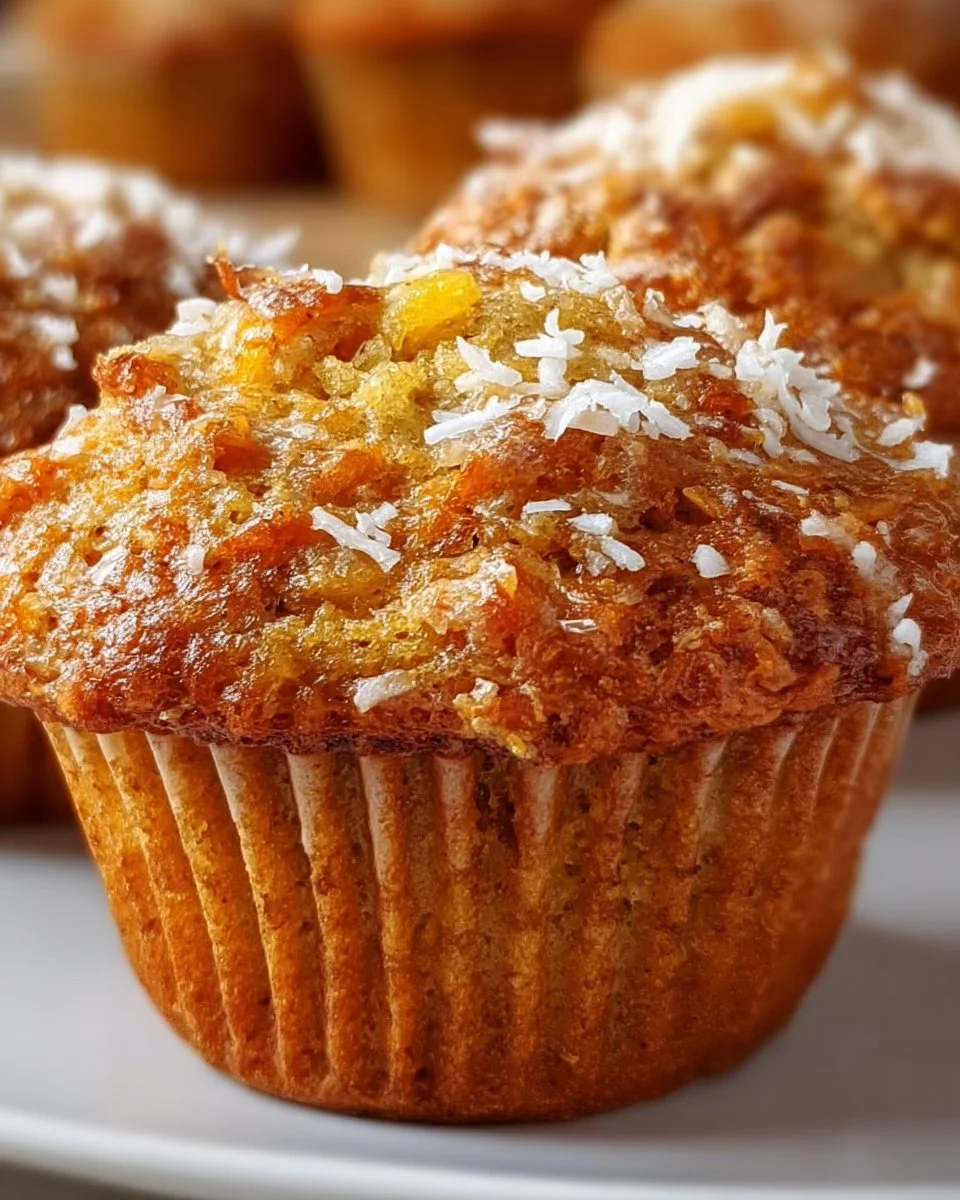 Delicious Hawaiian pineapple carrot muffins baked to perfection