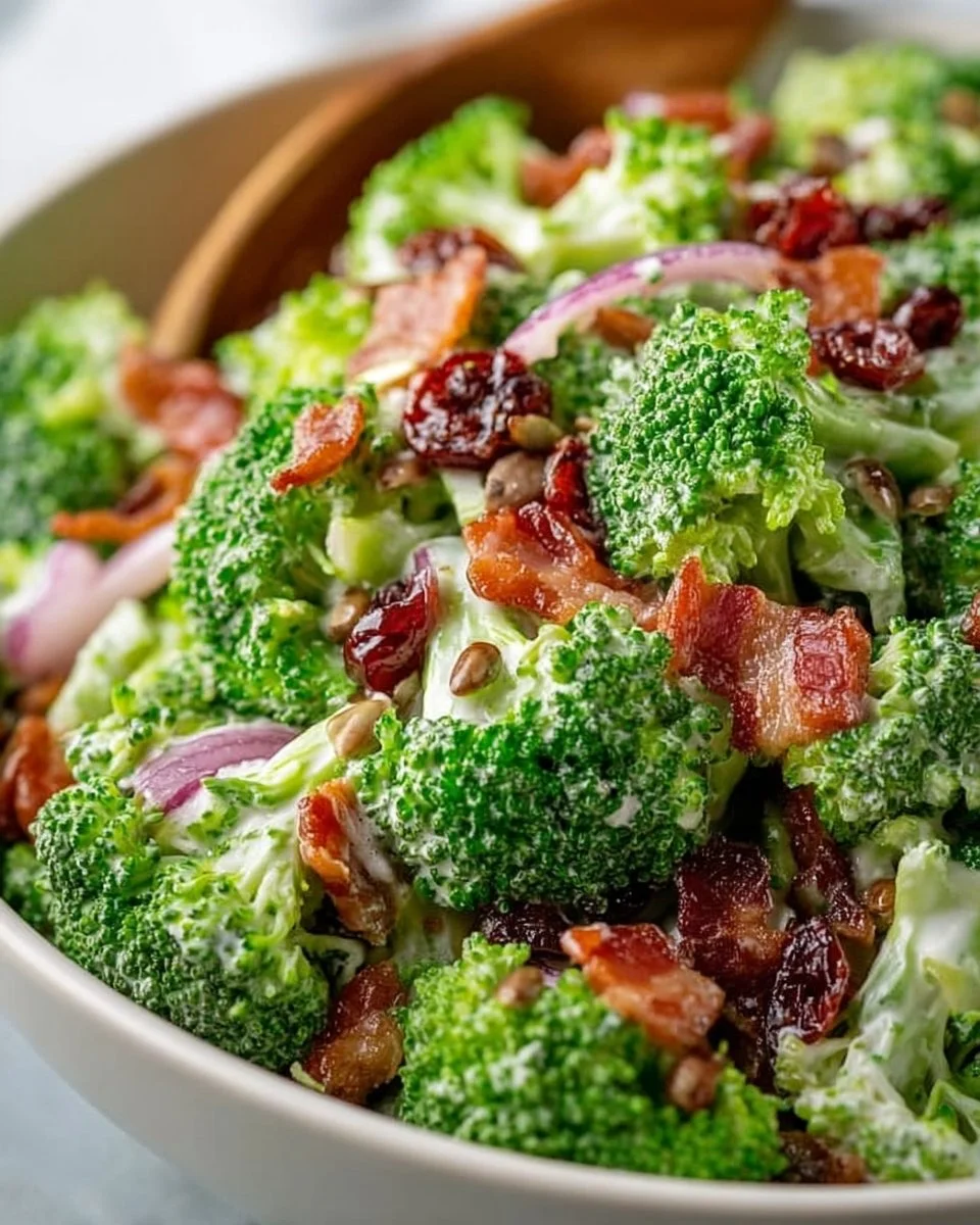 Healthy broccoli salad packed with nutrients and fresh ingredients.