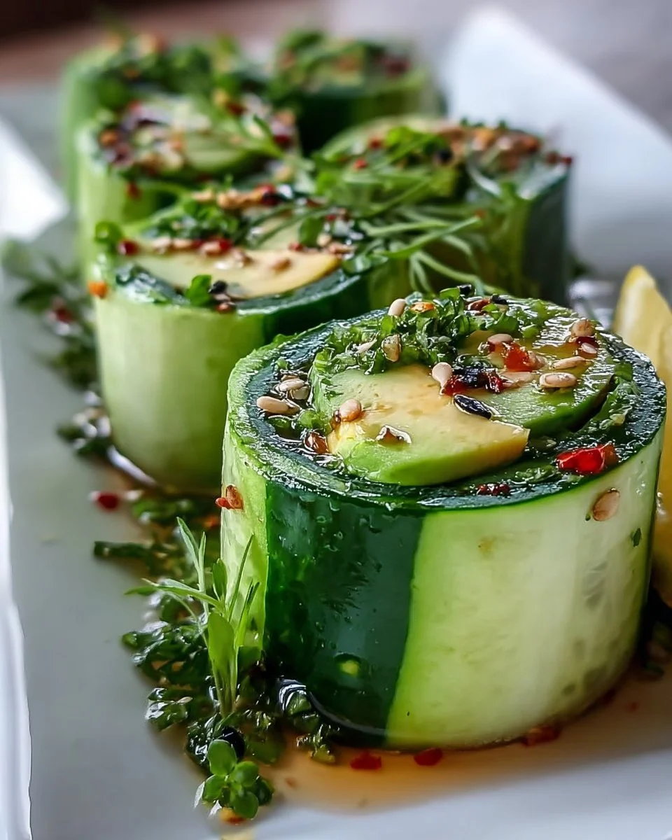 Light Cucumber Avocado Rolls