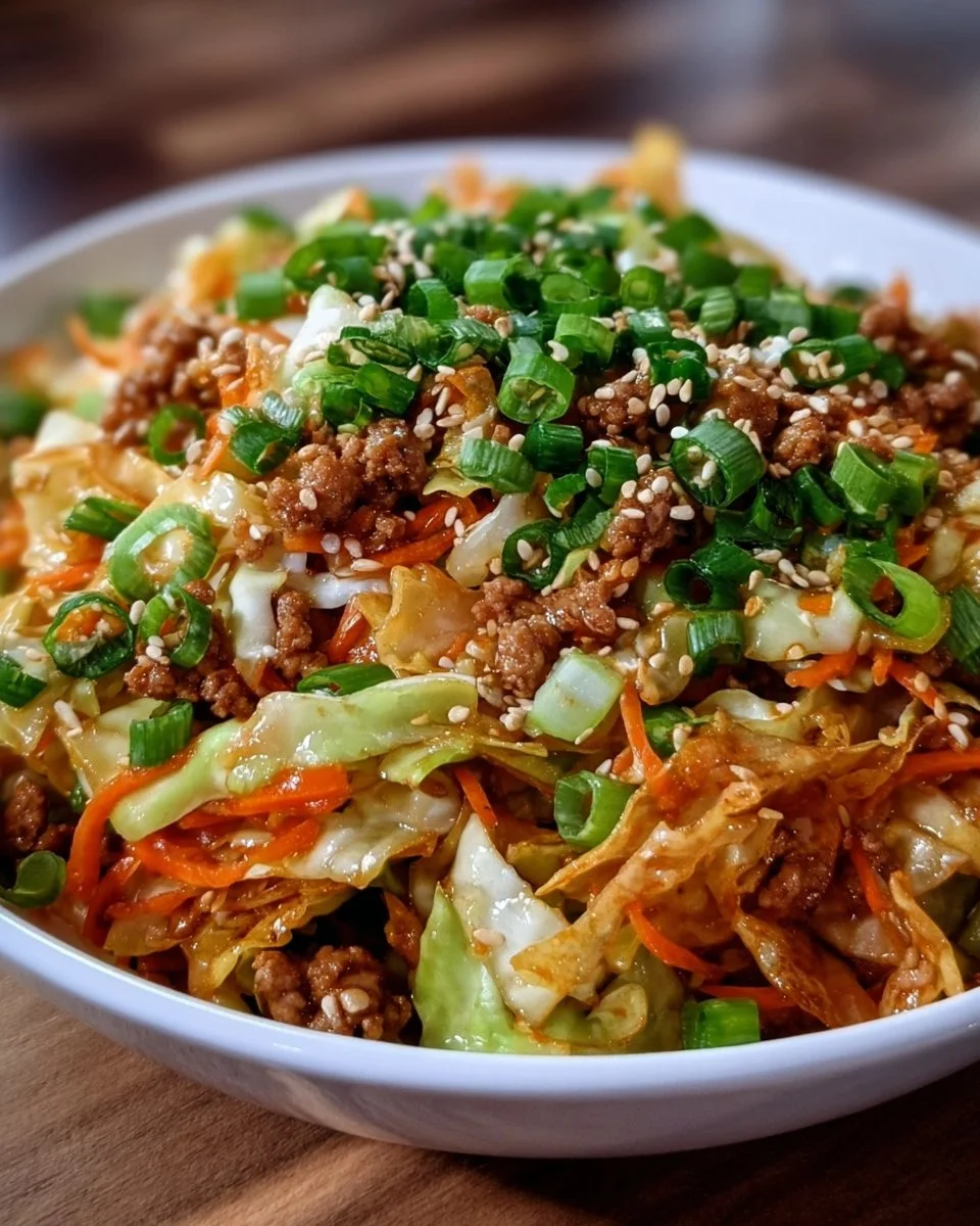Delicious 10-minute egg roll in a bowl recipe, quick and crispy meal option