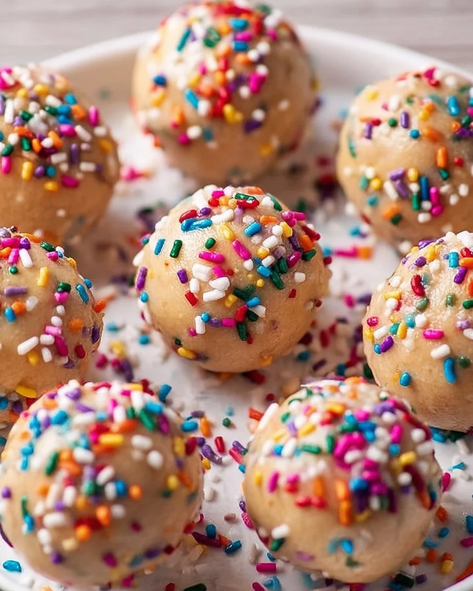 Birthday Cake Batter Protein Balls