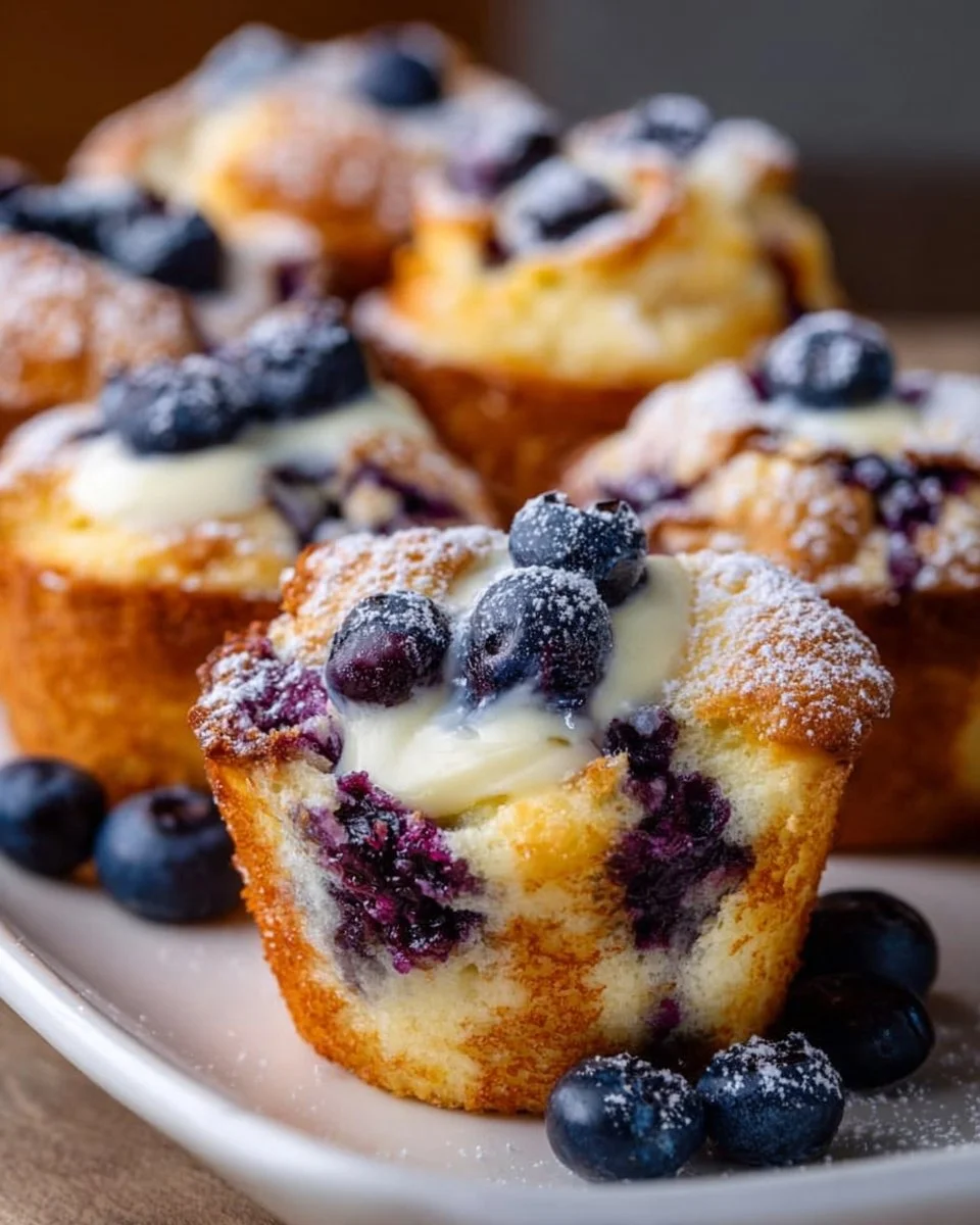 Blueberry Crescent Cream Cheese Muffins