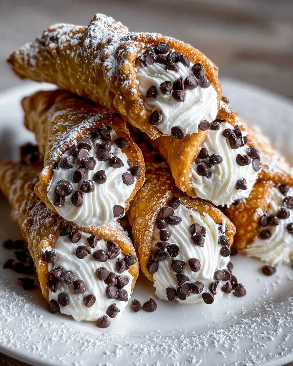 Deliciously baked cannoli cookies filled with creamy ricotta and chocolate chips.