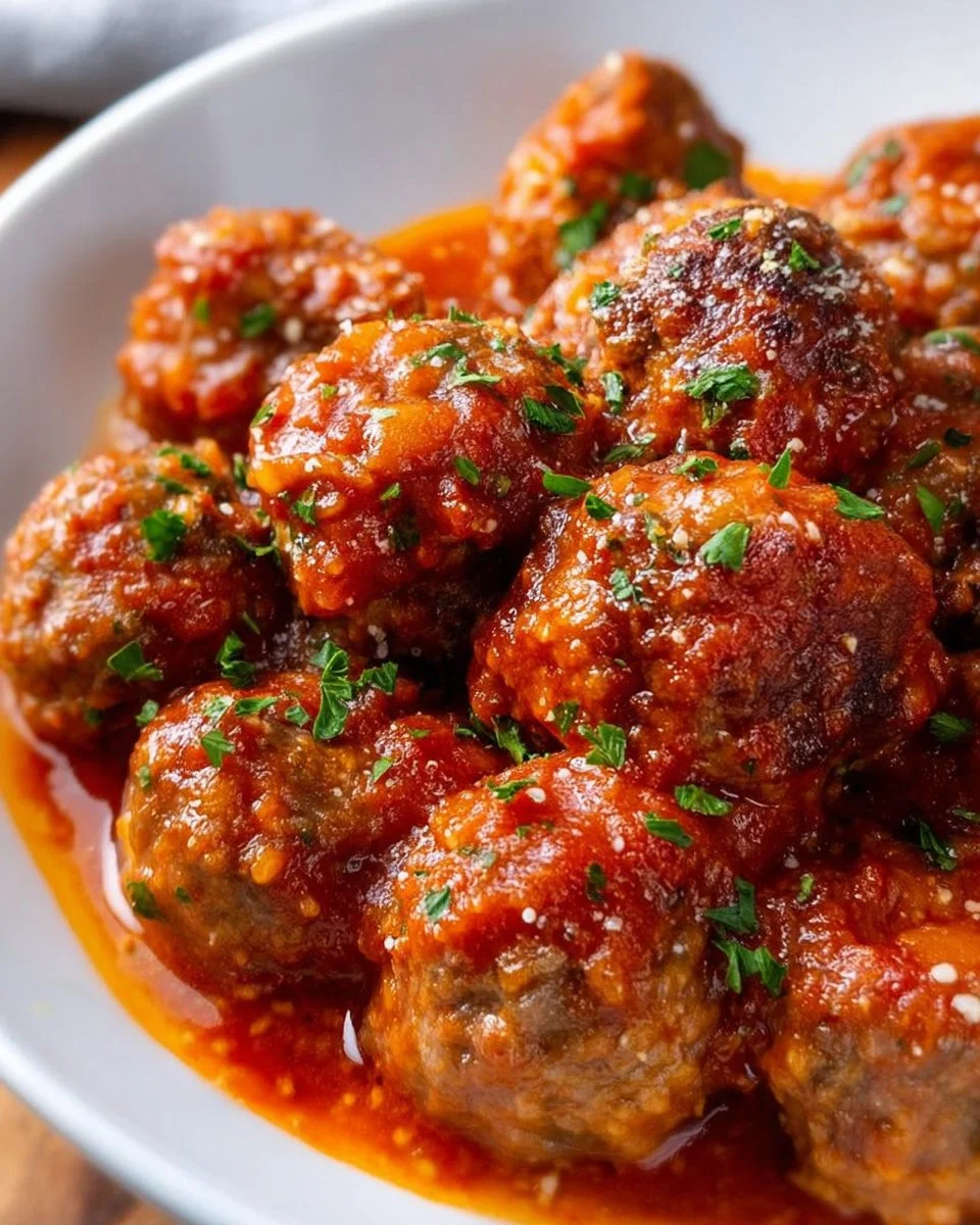 Delicious homemade easy porcupine meatballs served with sauce