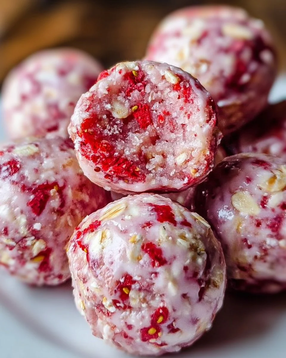 Strawberry Cheesecake Protein Balls