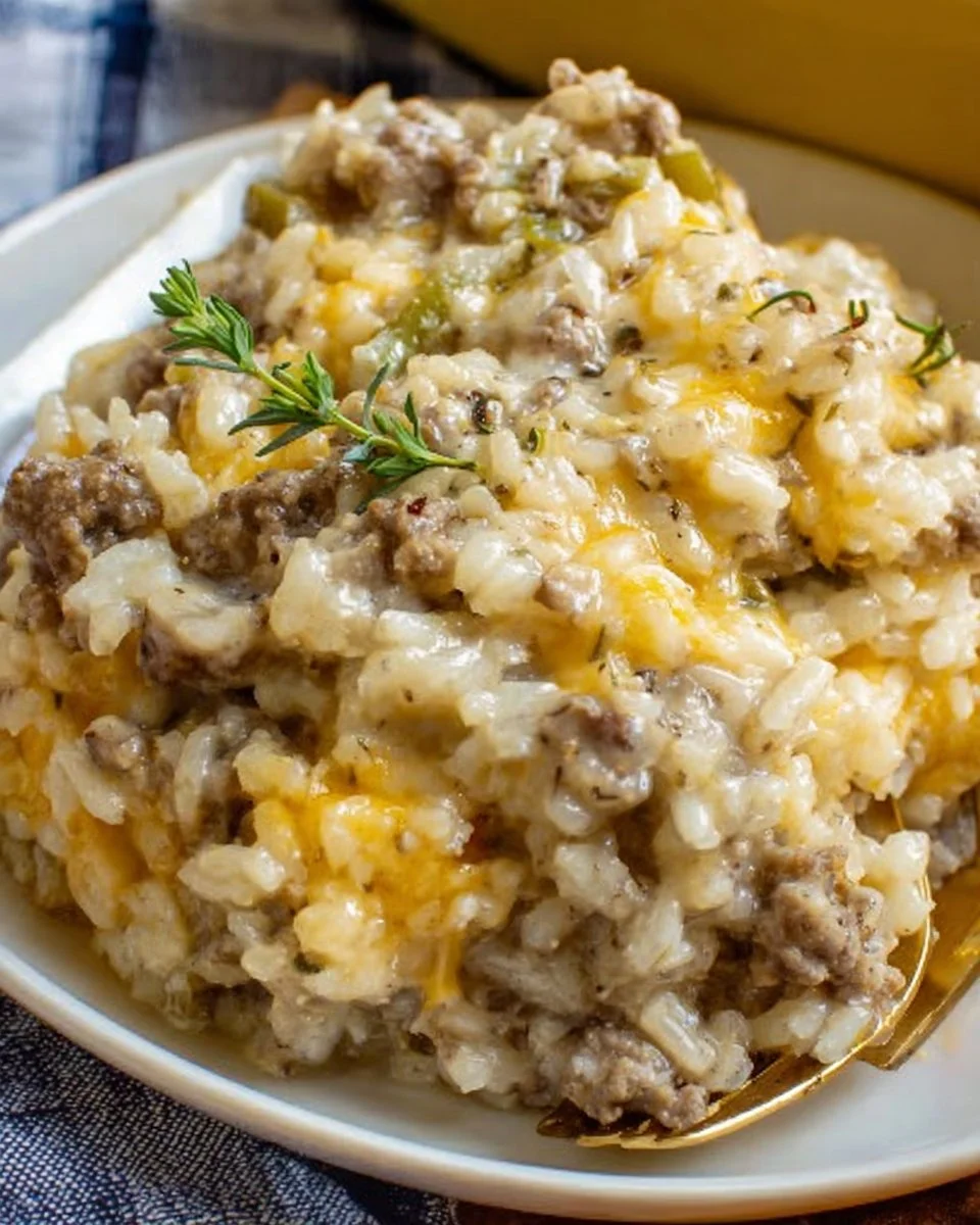 Ground Beef and Rice Casserole